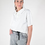 Maglia polo cotone bianco VB1566128 BIANCO LALTRA|STORIA 