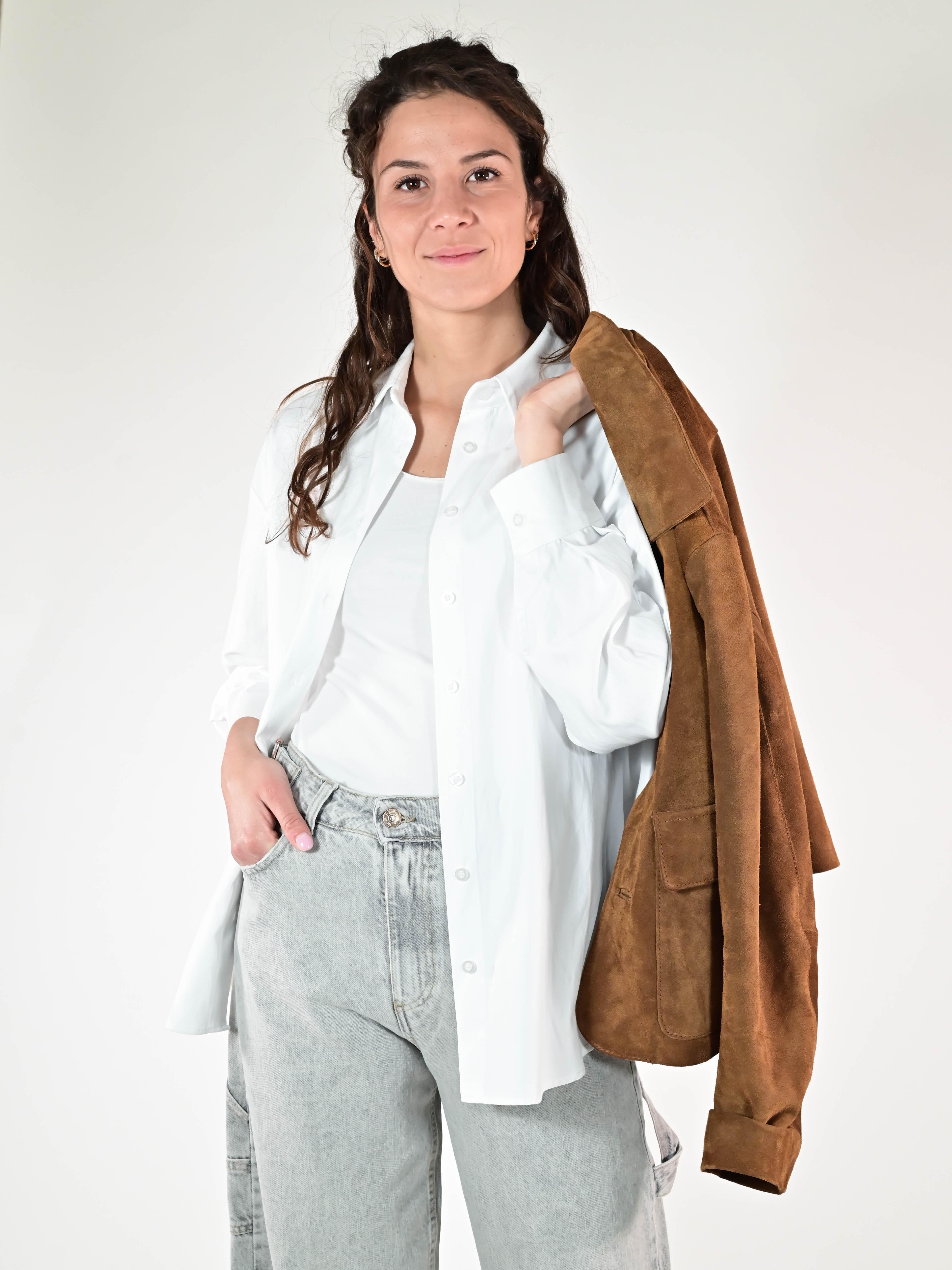 Camicia basic cotone bianco C6601-T141-BAS21 BIANCO LALTRA|STORIA 