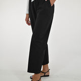 Pantalone elastico vita cotone nero P1107023 NERO LALTRA|STORIA 