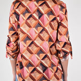 Camicia raso stampa viscosa C1097335 BLUSH LALTRA|STORIA 