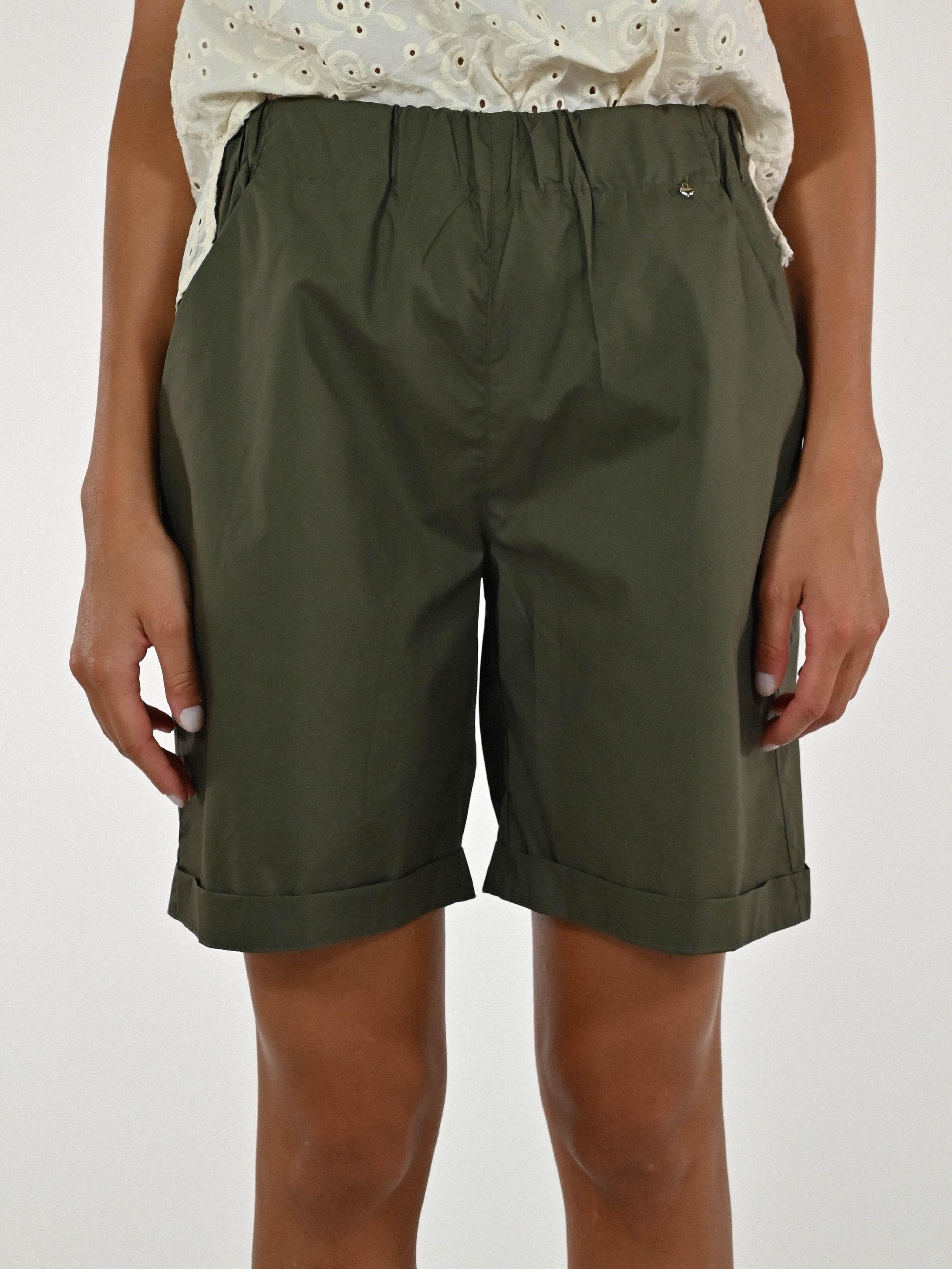 Bermuda risvolto cotone militare P1115816 MILITARE LALTRA|STORIA 