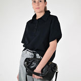 Maglia polo cotone nero VB1566128 NERO LALTRA|STORIA 