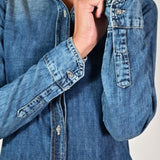 Camicia denim con bottoni cotone DAISY-262C29 JEANS LALTRA|STORIA 