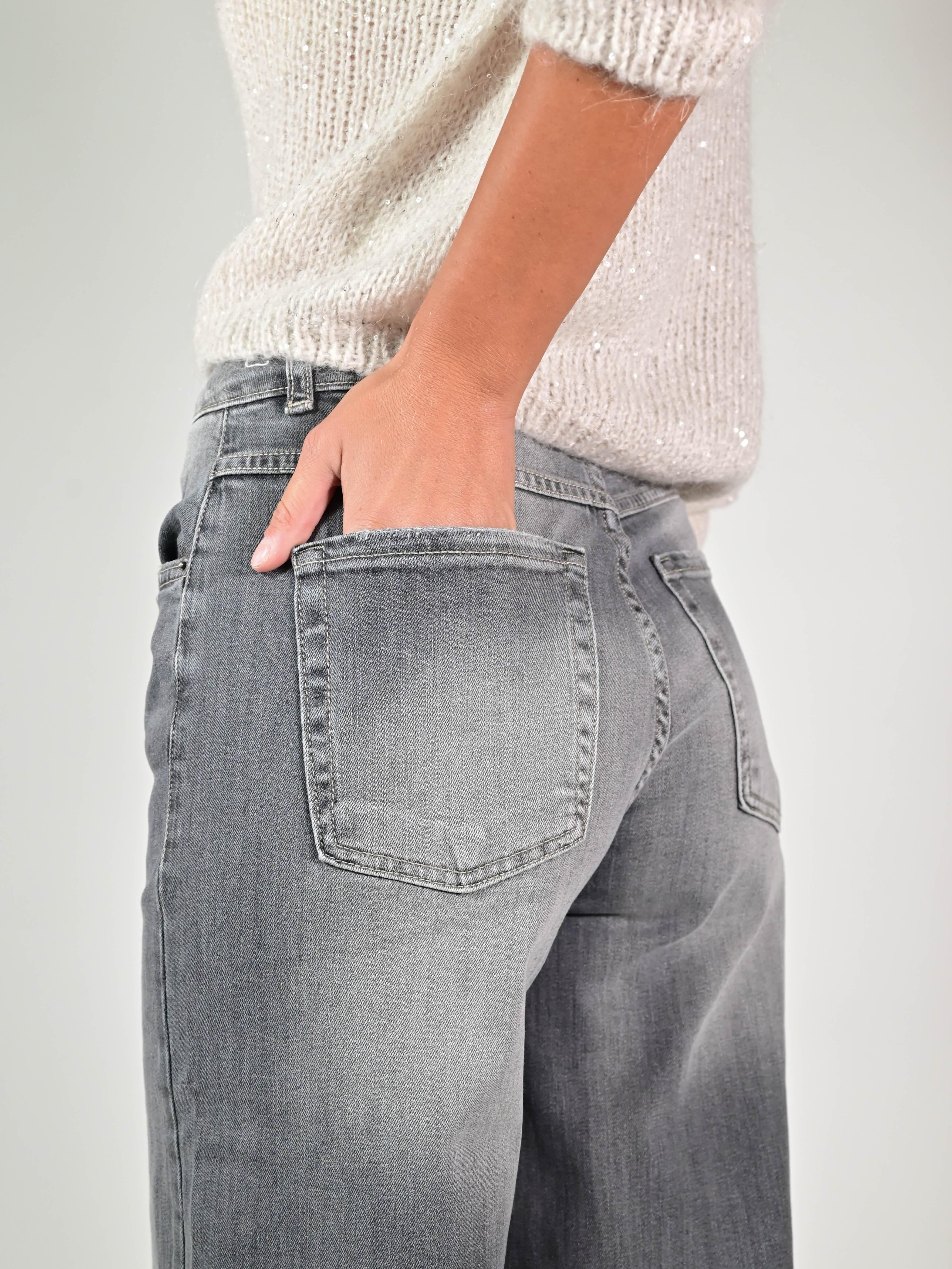 Jeans palazzo cotone BL206-424P33 GRIGIO LALTRA|STORIA 